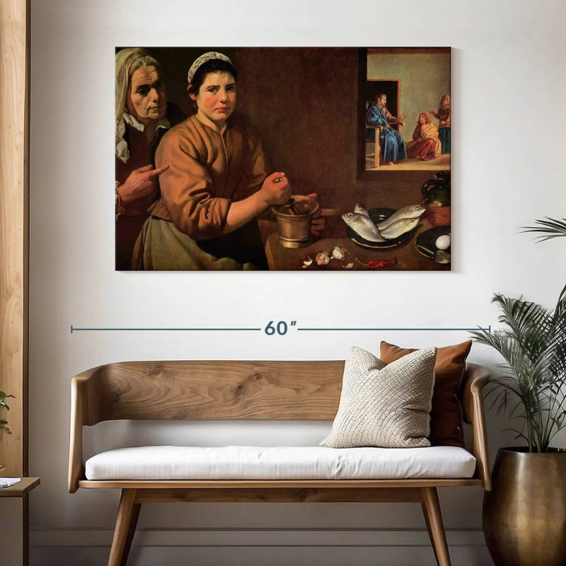 Christ dans la maison de Marie-Marthe, H 32 po x l 48 po