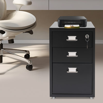 Lamekia 11'' Wide 3 -Drawer Mobile File Cabinet