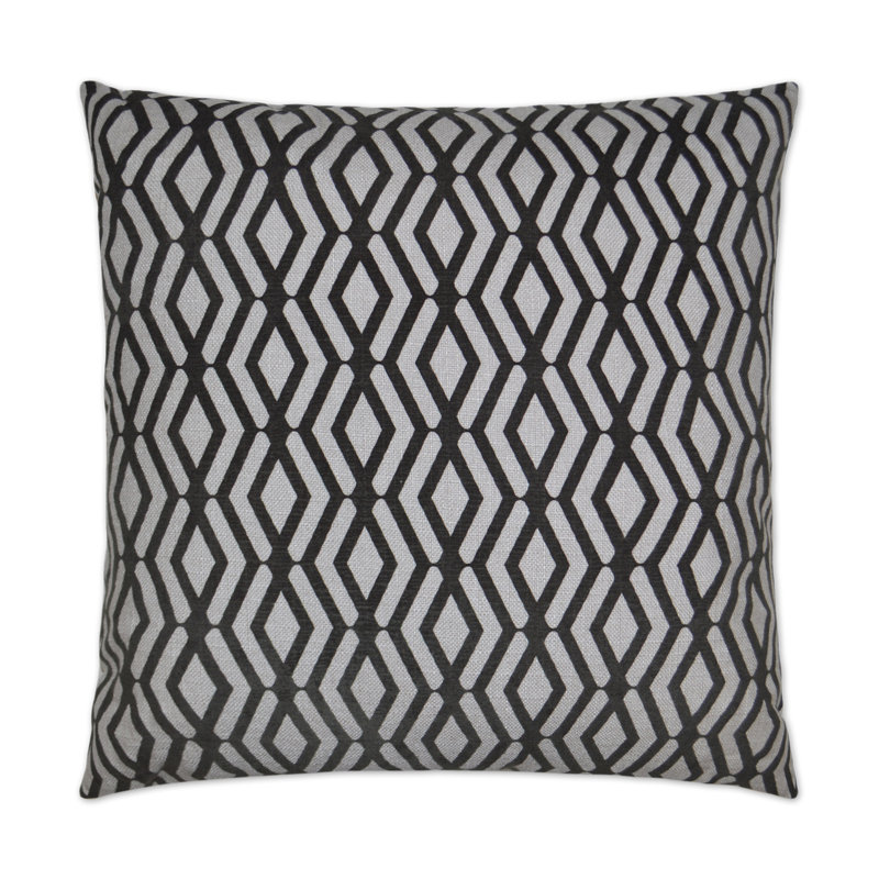 Fulcrum Geometric Reversible Throw Pillow, Gray, Square 20"