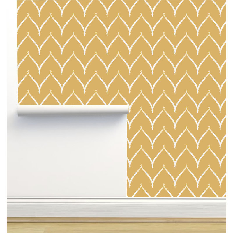 Rouleau de papier peint adhésif 12 pi x 2 pi Monor Designs, Jaune