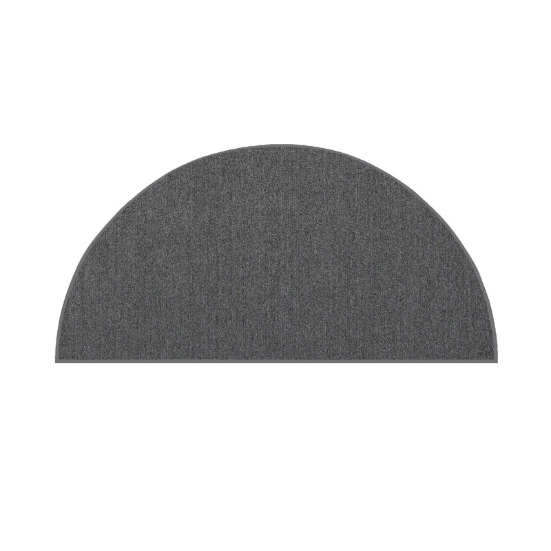 Tapis intérieur / extérieur gris Gafton, Demi-cercle 5 pi x 10 pi