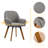 Rayshawn 22.83" W Linen Swivel Dining Chair-503307363