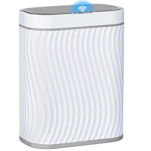 Bathroom Small Trash Can With Automatic Touchless Lid 2.6 Gallon Smart Garbage Narrow Waterproof Bin