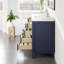 Minnich 48 In. Blue Single Sink Bath Vanity With Carrara Quartz Top And Undermount Porcelain Sink