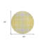 Tapis rond 8 po jaune