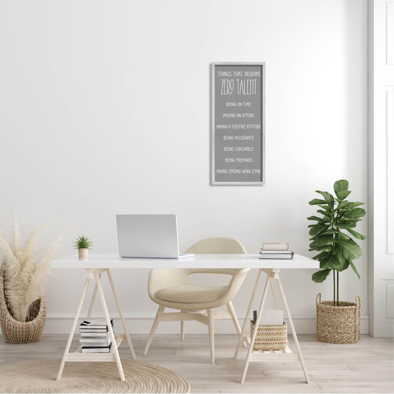 «Things That Require Zero Talent», art de la giclée encadrée par Lil 'Rue, H 30 po x l 13 po x P 1,5 po