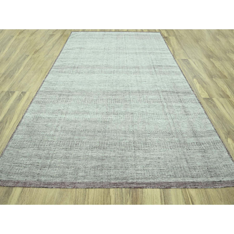 Tapis oriental rouge vin 9 pi 7 po x 13 pi avec motif ivoire, noué à la main, oxydé et patiné avec chaînes exposées, 100% laine