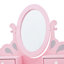 Teamson Kids Rapunzel Kids Vanity Table & Stool, Pink & Gray