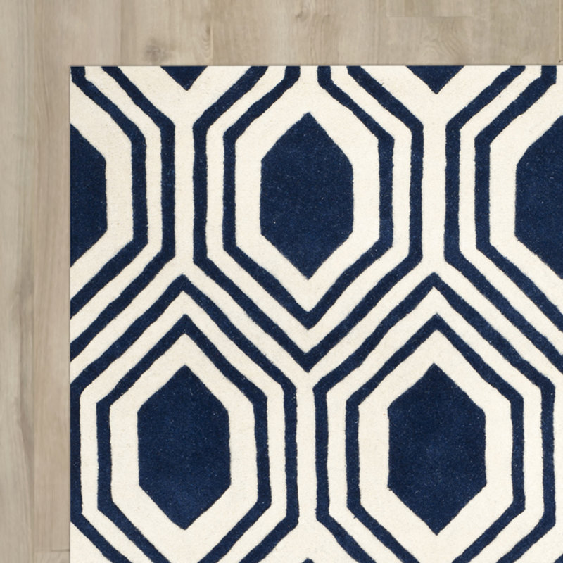 Tapis en laine touffeté à la main Deedie, Carré 5 pi