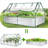 Denishia 6ft x 3ft Galvanized Metal Raised Garden Bed with Greenhouse Cover-649293974-611207997