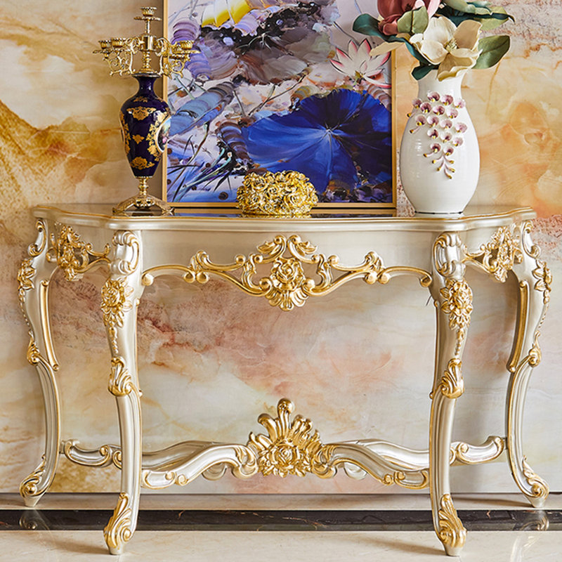 European-style solid wood console table.