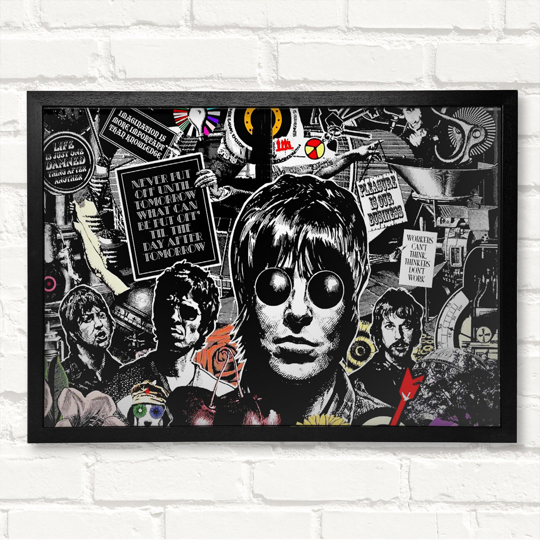 Oasis Collage - Geschlossene Ecke Rahmen Kunstdrucke auf Holz