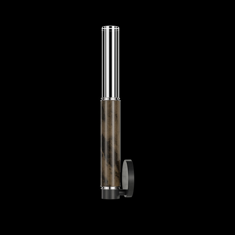 LED Wallchiere, Black/Nickel/Charcoal