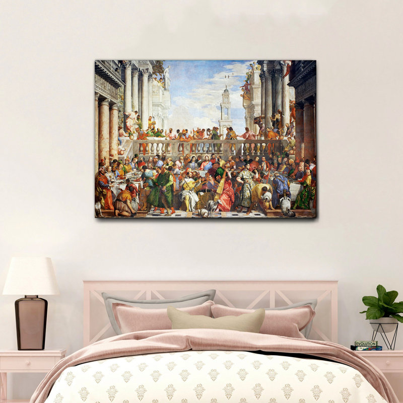 The Wedding at Cana by Paolo Veronese - Wrapped Canvas Graphic Art, 95cm H x 135cm W