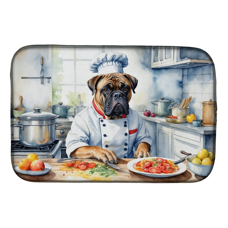 Tapis de séchage Bullmastiff The Chef