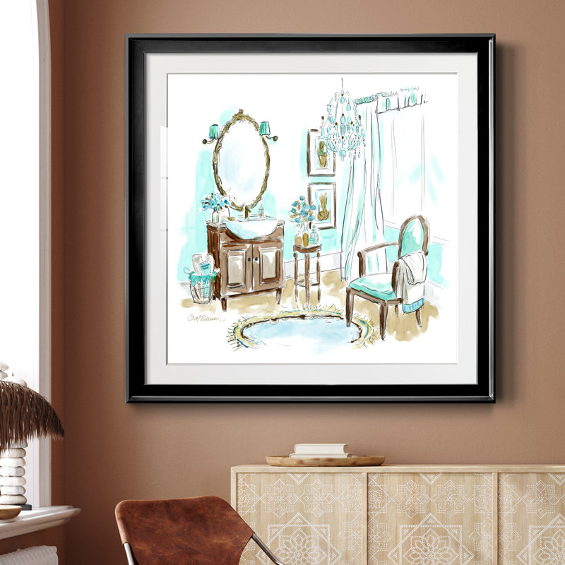 «Blue Opulence II», cadre photo, H 30,5 po x l 30,5 po x P 1,5 po, Papier encadré noir