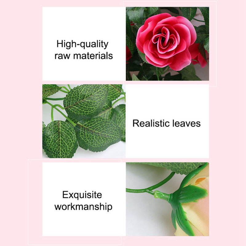 Ensemble de 2 guirlandes suspendues 37 po, Rose foncé