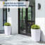 2 grands pots de fleurs blancs à arrosage automatique-942238999