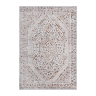 5X7 Area Rug Non-Shedding Stain Resistant Bordered For Home Decor