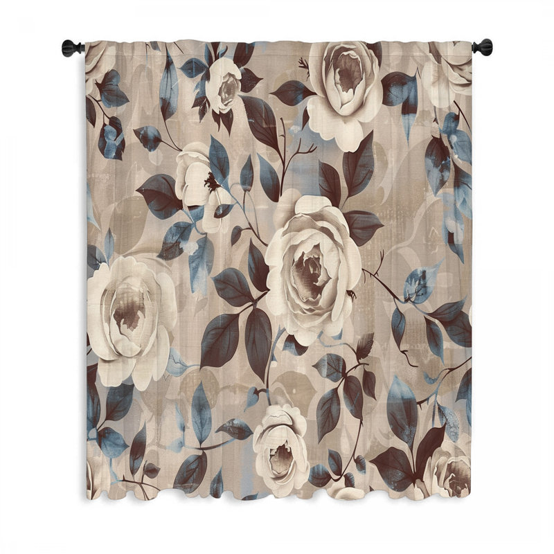Rideau transparent en polyester Abrina, L 50 po x L 96 po