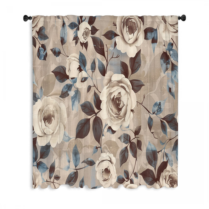 Rideau transparent en polyester Abrina, L 50 po x L 84 po
