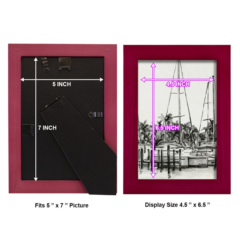 Neutral Tropics I - impression d'un seul cadre photo, Rouge, H 9 po x l 7 po x P 1 po