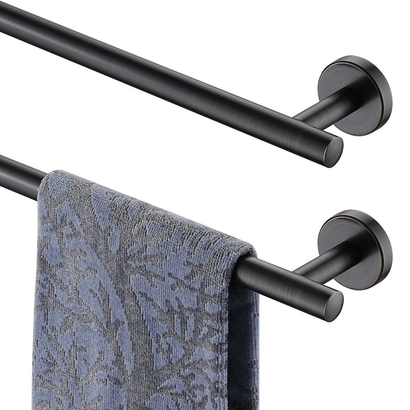 Ensemble de 2 porte-serviettes mural en acier inoxydable 304 de 20,5 pouces, Noir