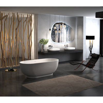 70.67'' x 31.89'' Freestanding Soaking Acrylic Bathtub