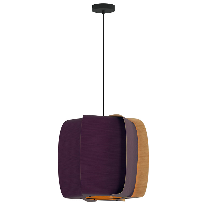 Luminaire suspendu 21,25 po Alba, Violet / frêne