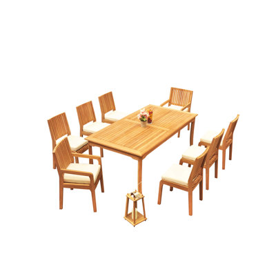 Mastin 9 Piece Teak Dining Set