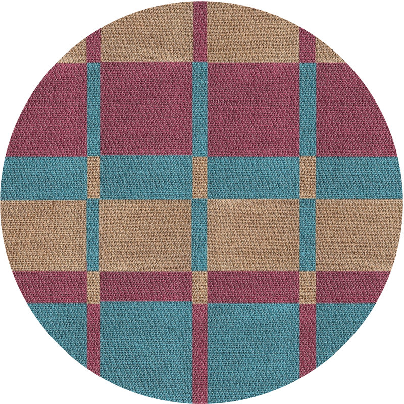 Geometric Indoor Rug, Round 6'