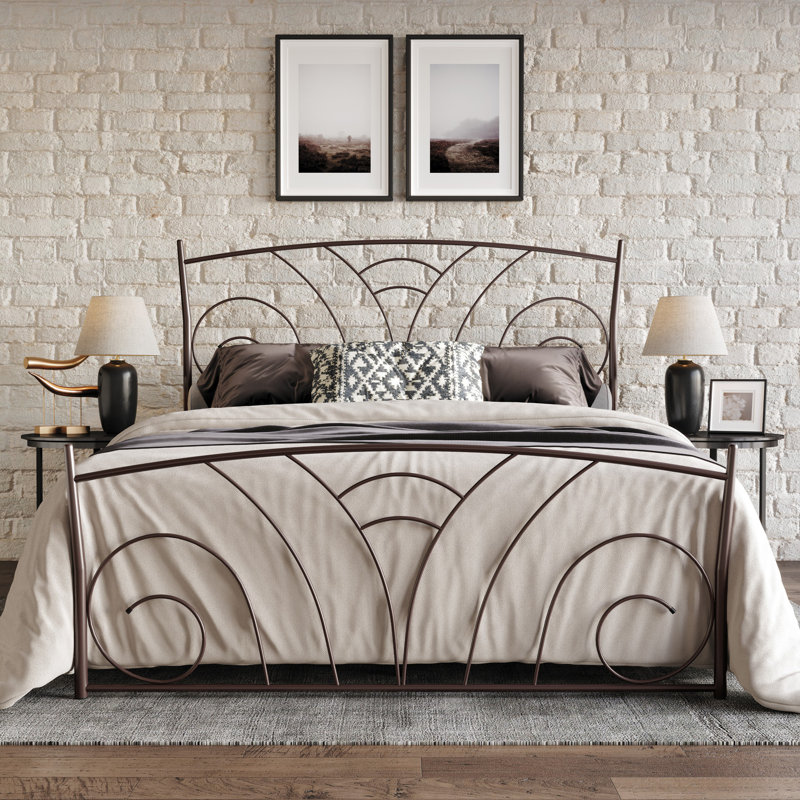 Essex King Metal Bed, Brown, King