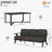 2-Piece Aluminum Outdoor Lounge Chair With Olefin Fabric Cushion-1295007247