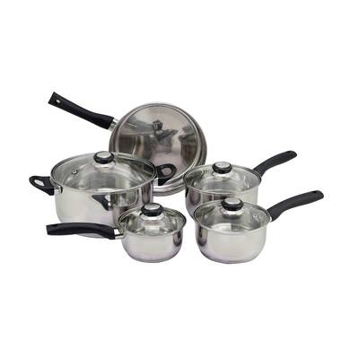  Gourmet Edge - 7pc Stainless Steel Cookware Set with