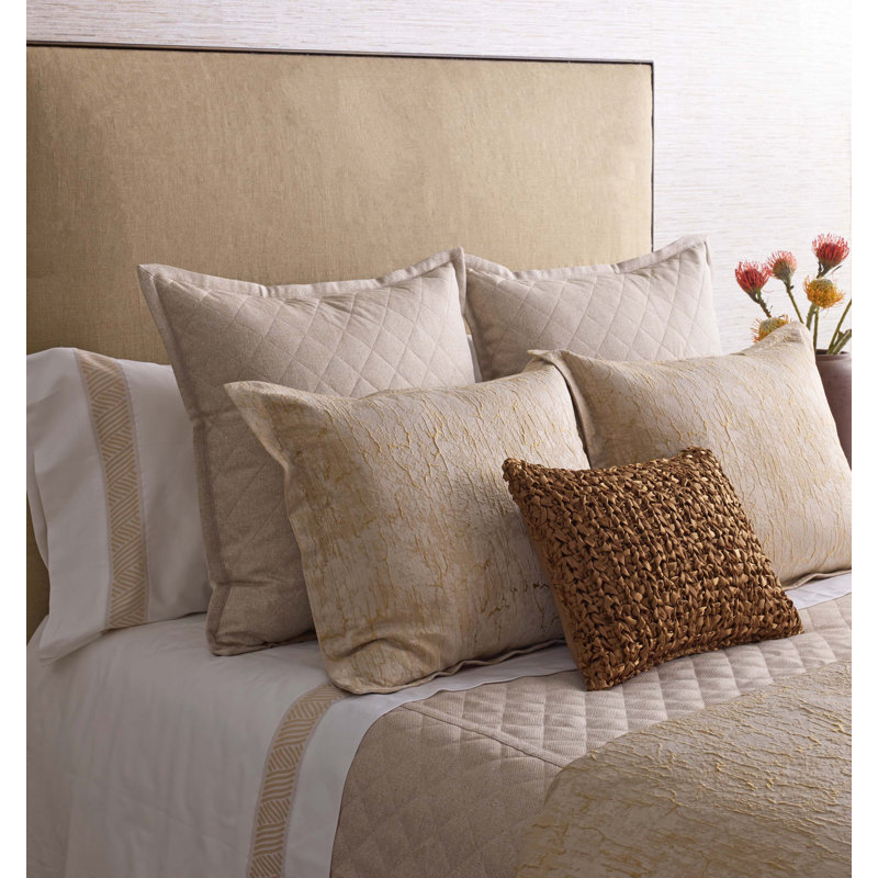 Allure Duvet Cover Set, King Duvet Cover + 2 Shams, Gold