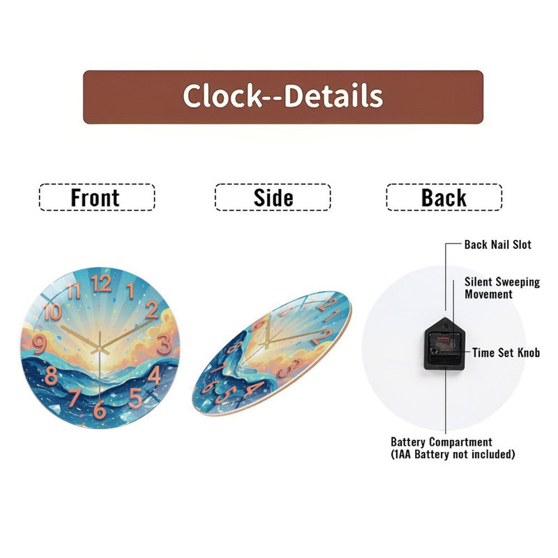Horloge murale horloge murale 12 po