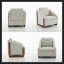 Fauteuil en chenille Modern-722476215