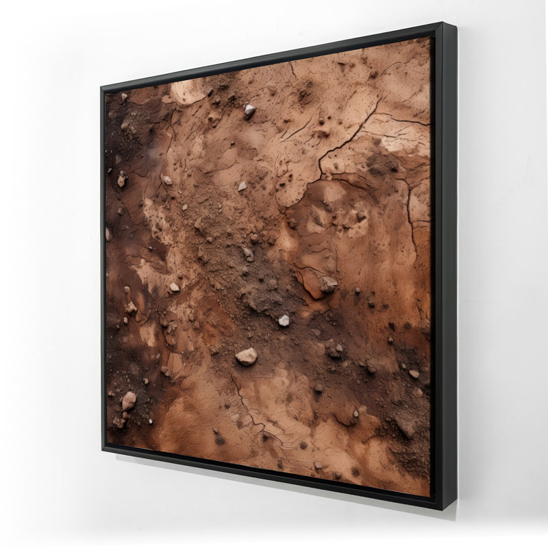Mud and stones - 36"x36" Framed canvas