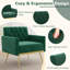 Chaise d'appoint rembourrée de style Mid-Century, canapé en velours de loisirs moderne avec repose-pieds réglables-540561815