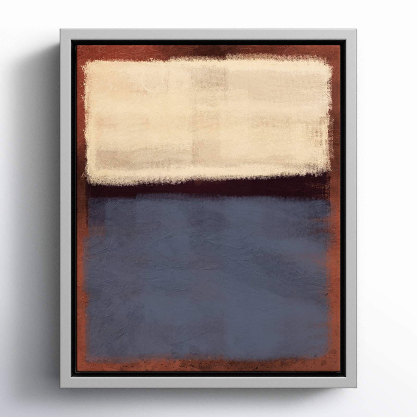 Coronado "Alabaster Burst" Painting, 11.5" H x 9.5" W x 2" D, Silver Framed