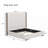 67.5" Tall Headboard Upholstered Bed With Vertical Striped And Wingback Design