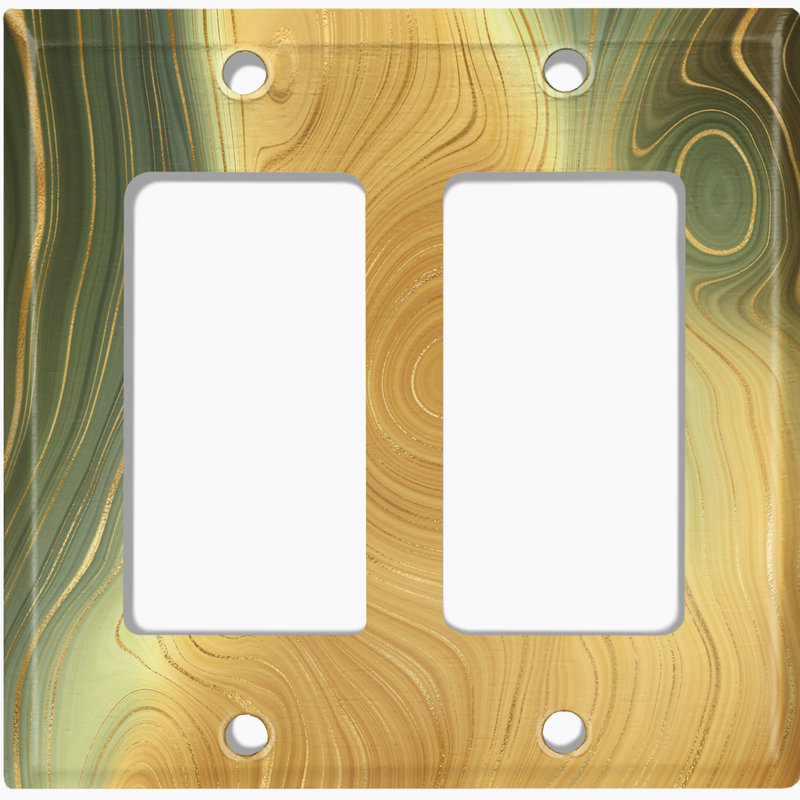 Patterned 2 - Gang Toggle Light Switch Standard Wall Plate