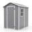 4x6 FT Resin Storage Shed with Floor, Lockable Door & Window, Sloping Roof, Plastic Garden Shed for Backyard-125329487
