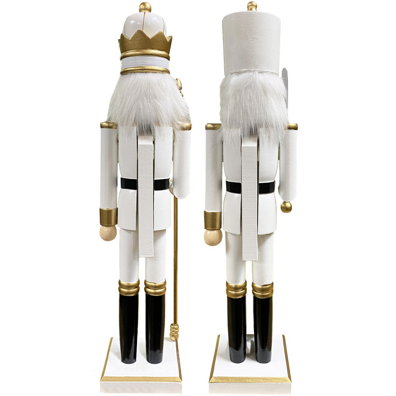 2 Piece King and Guard Nutcracker Set
