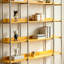 Étagère de rangement moderne jaune-740941836