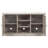 Faux White Marble TV Stand, 52" With Shutter-Style Cabinets