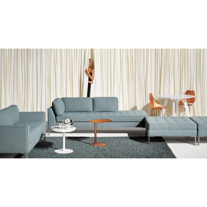 Paramount Sofa, Sanford Ceramic Crossweave, Stainless Steel, 32" H x 80" W x 34" D