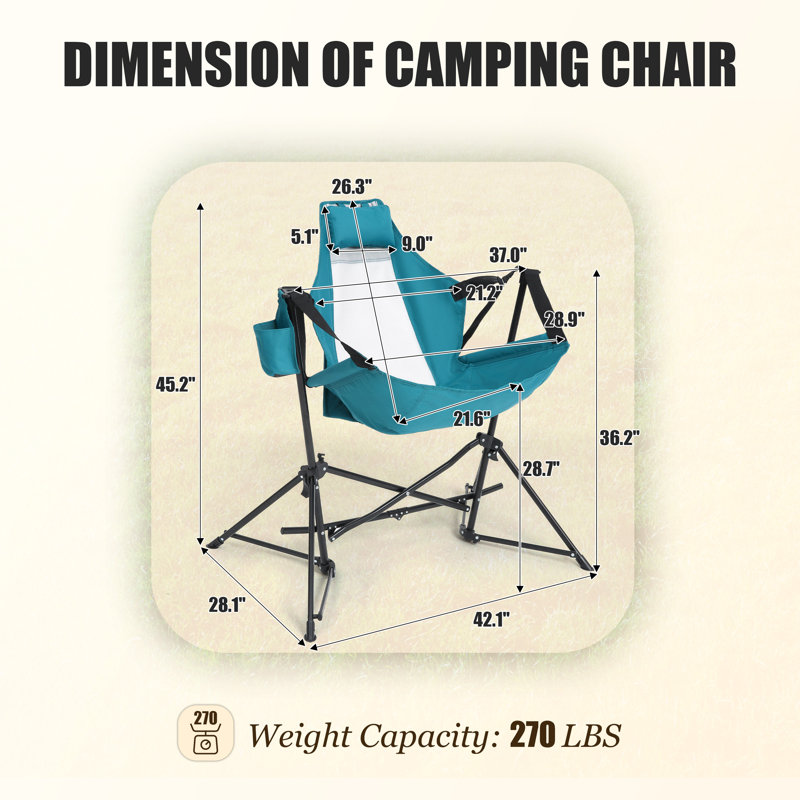 Chaise de camping pliante, Bleu