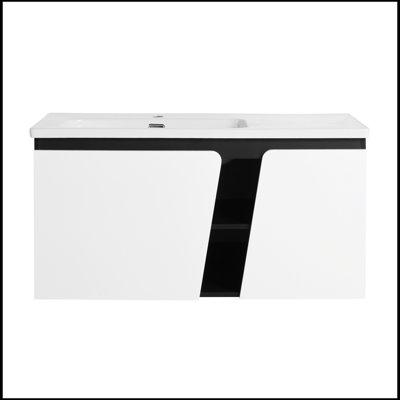 Ronnita 39.6'' Single Bathroom Vanity with Ceramic Top