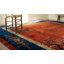 Antique Wool Blue Red / Rust Hand Knotted Pile Rug